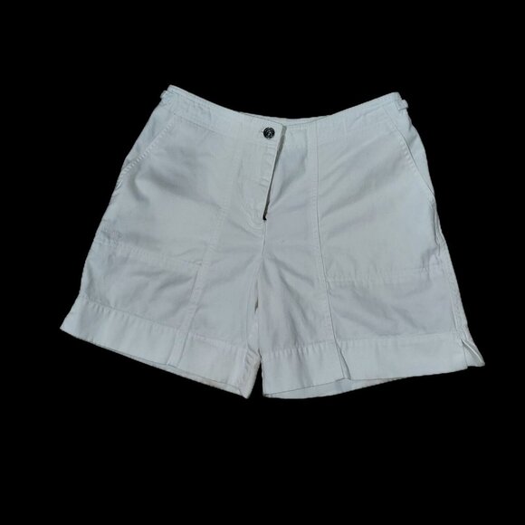 Lauren Ralph Lauren White Denim Cotton Golf Shorts 4 Petite 28Waist Vintage 90's - Picture 2 of 10